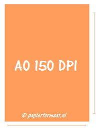 A0 formaat 150 DPI