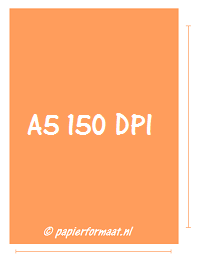 A5 formaat 150 DPI/ PPI: 877 x 595 pixels