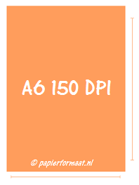 A6 formaat 150 PPI / DPI: 620 x 877 pixels